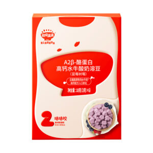 Qiu Tian Man Man Organic Probiotic Yogurt Melts for Babies | 7+ Months | Calcium Rich | Healthy Baby Snack (18g) - Blueberry & Raspberry