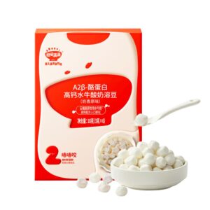 Qiu Tian Man Man Organic Probiotic Yogurt Melts for Babies | 7+ Months | Calcium Rich | Healthy Baby Snack (18g)
