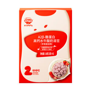 Qiu Tian Man Man Organic Probiotic Yogurt Melts for Babies | 7+ Months | Calcium Rich | Healthy Baby Snack (18g) - Strawberry & Cranberry