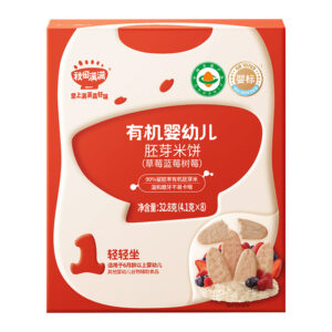 Qiu Tian Man Man Organic Germinated Rice Rusks | Teething Snack 6+ Months | No Added Salt | Baby Finger Food (32.8g) - Super Berries