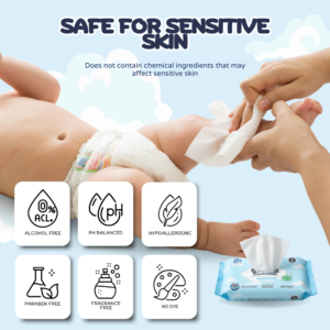 Habibara Pure & Gentle Baby Wipes 25s | Oral Safe with Xylitol | Extra Thick & 3D Embossed | Sensitive