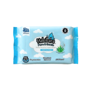 Habibara Pure & Gentle Baby Wipes 25s | Oral Safe with Xylitol | Extra Thick & 3D Embossed | Sensitive - 12 Packs