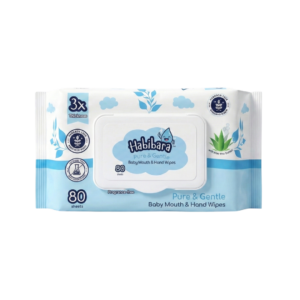 Habibara Pure & Gentle Baby Wet Wipes | with 5 Botanical Extracts | Extra Thick | Sensitive Skin | 80 sheets Value Pack - 1 Pack