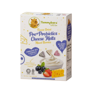 Yummybara Freeze Dried Pre + Probiotics Cheese Melts (18g) 8 months+ - Mixed berries