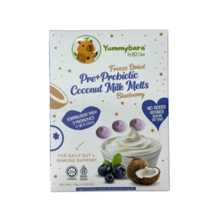 Yummybara Freeze Dried Pre + Probiotic Coconut Milk Melts (18g) 8 months+ - Blueberry