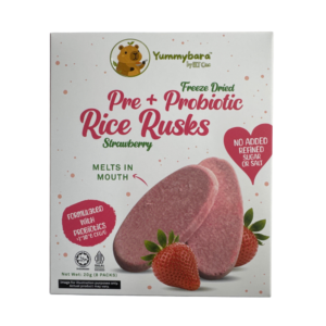 Yummybara Freeze Dried Rice Rusks (20g) 8 months+ - Strawberry